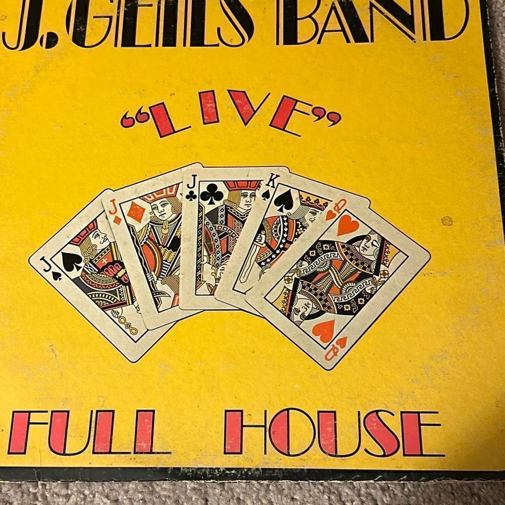 Vintage Atlantic The J. Geils Band Live Full House 1972 LP Vinyl Record Album